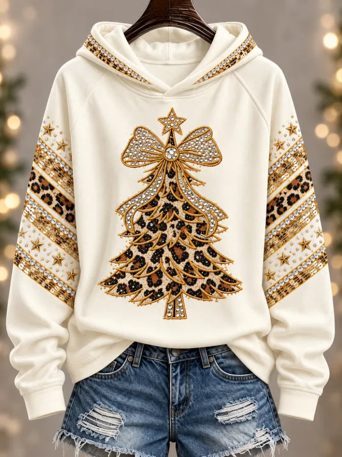 Women'S Cozy Christmas Raglan-Sleeve Hoodie