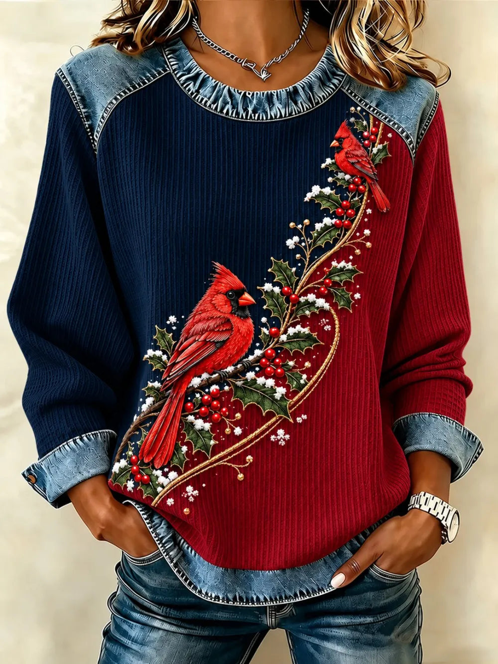 Women'S Christmas Themed Printed Sportswear