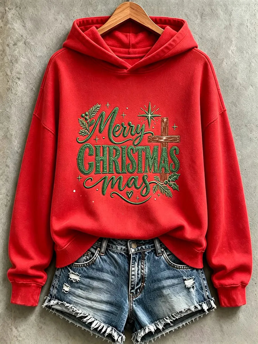 Women'S Christmas Print Casual Hoodie