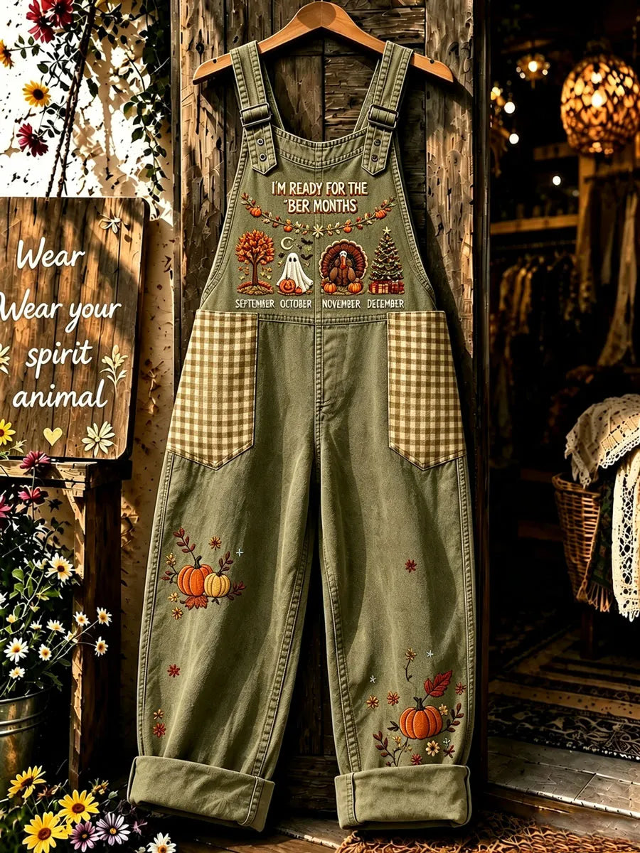 Women'S Wear: I'M Ready For Ber Month! Printed Overalls