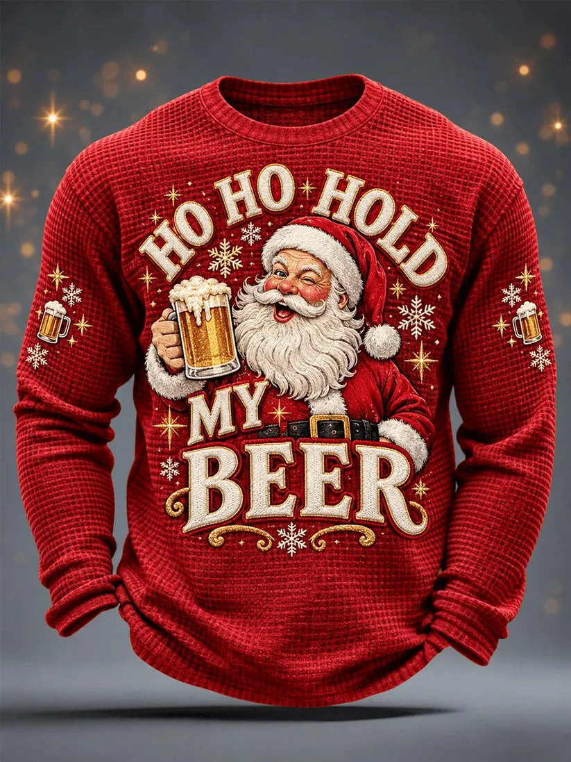 Men'S Christmas Printed Round Neck Casual Top