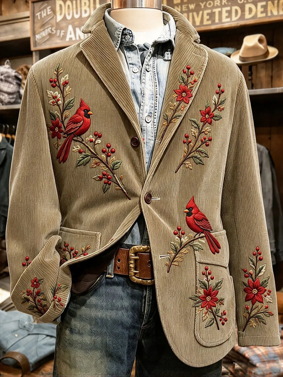 Men'S Christmas Animal Pattern Rest Suit Jacket