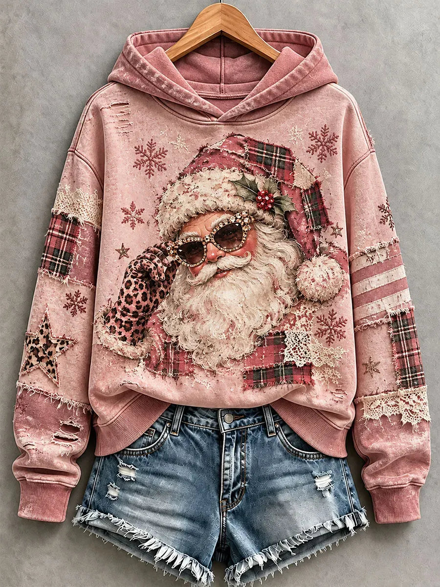 Women'S Christmas Art Printed Hoodie