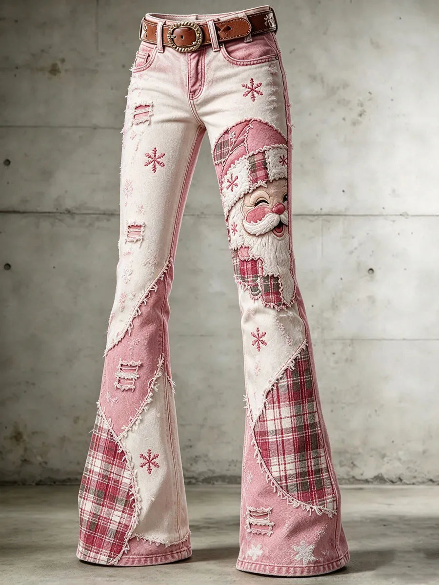 Ladies' Christmas Pink Jeans
