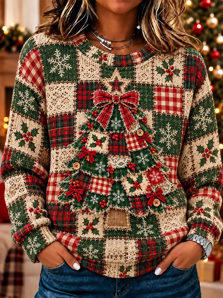 Women's Patchwork Art Sweater