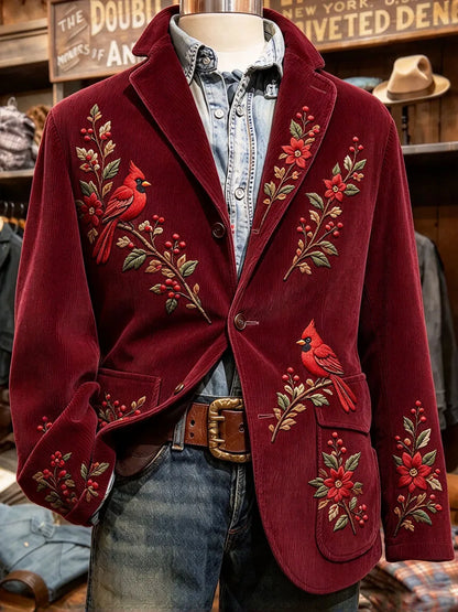 Men'S Christmas Animal Pattern Rest Suit Jacket