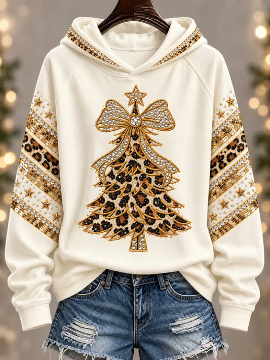 Women'S Cozy Christmas Raglan-Sleeve Hoodie