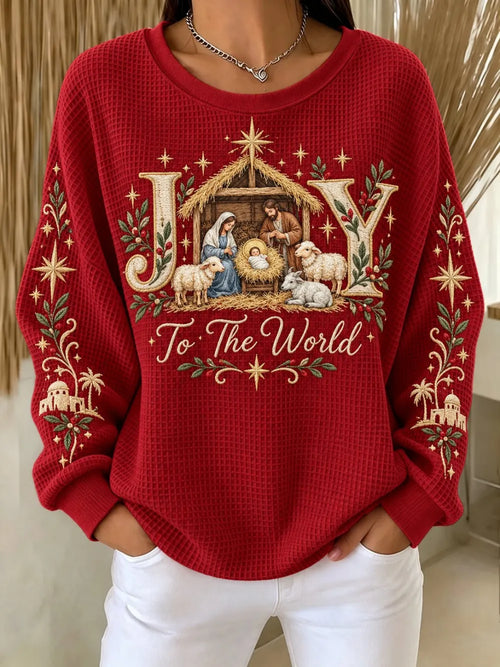 Women's Retro Christmas Print Hoodie