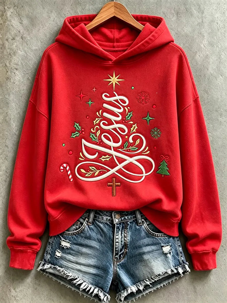 Women'S Christmas Print Casual Hoodie