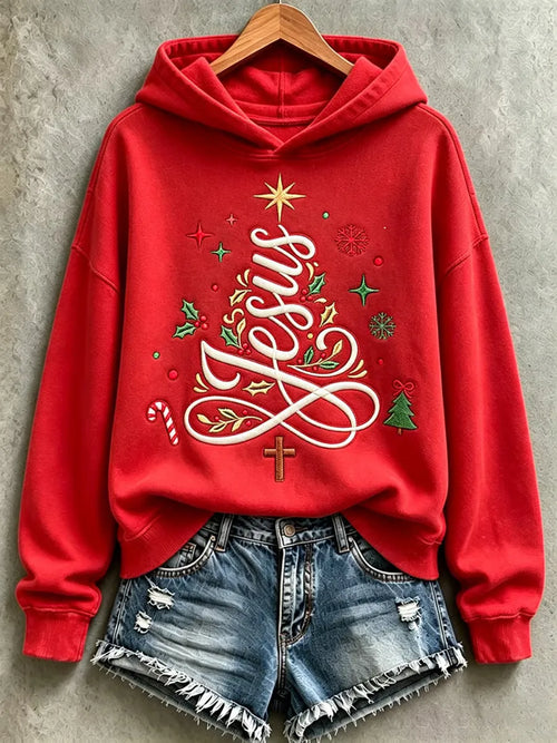 Women'S Christmas Print Casual Hoodie