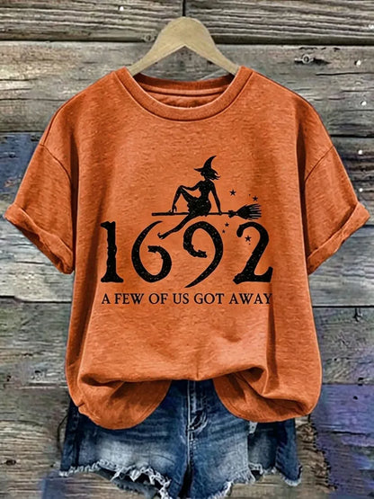 1962 A Few Of Us Got Away Halloween Printed Casual T-shirt