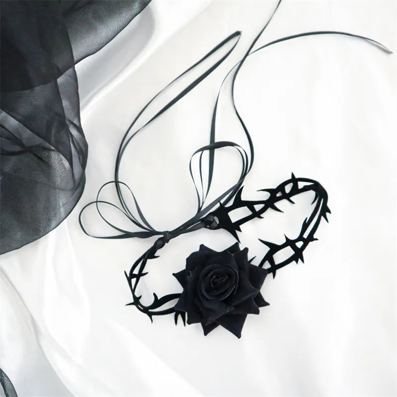 Vintage Rose & Thorns Gothic Choker