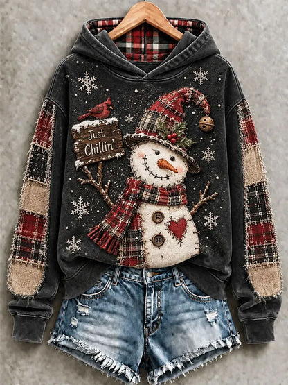 Women'S Christmas Printed Casual Hoodie