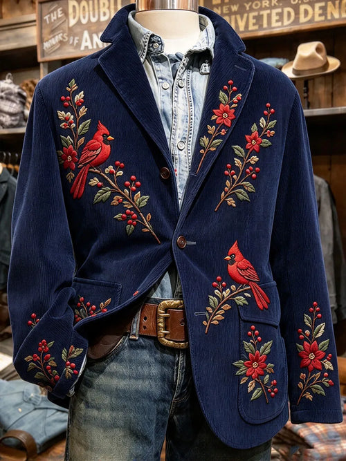 Men'S Christmas Animal Pattern Rest Suit Jacket