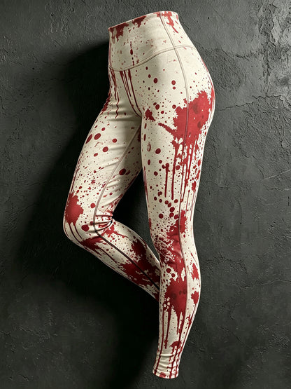 Women's Halloween Bloodstain Print Leggings