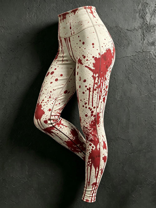 Women's Halloween Bloodstain Print Leggings