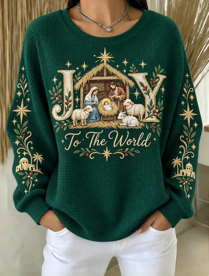 Women's Retro Christmas Print Hoodie