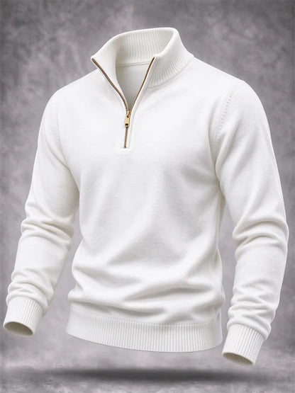 Men'S Knitted Zipper Sweatshirt