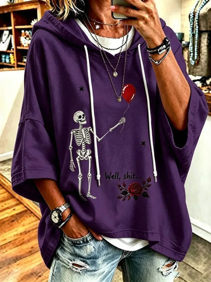 Women's Halloween Well, Shit... Print  Hoodie