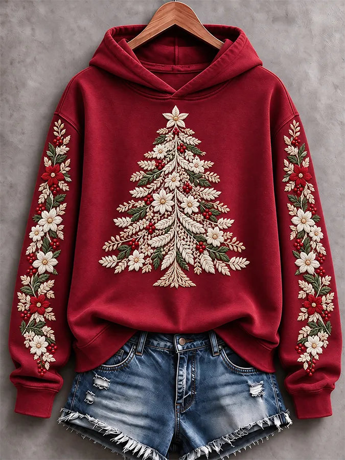 Women'S Christmas Printed Casual Hoodie