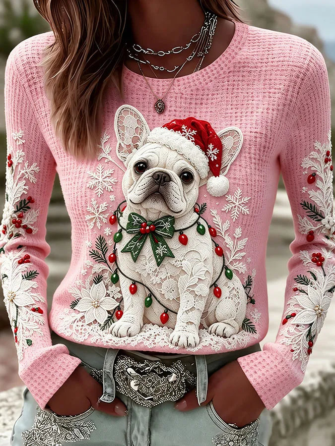Women'S Dog Printed Casual Top