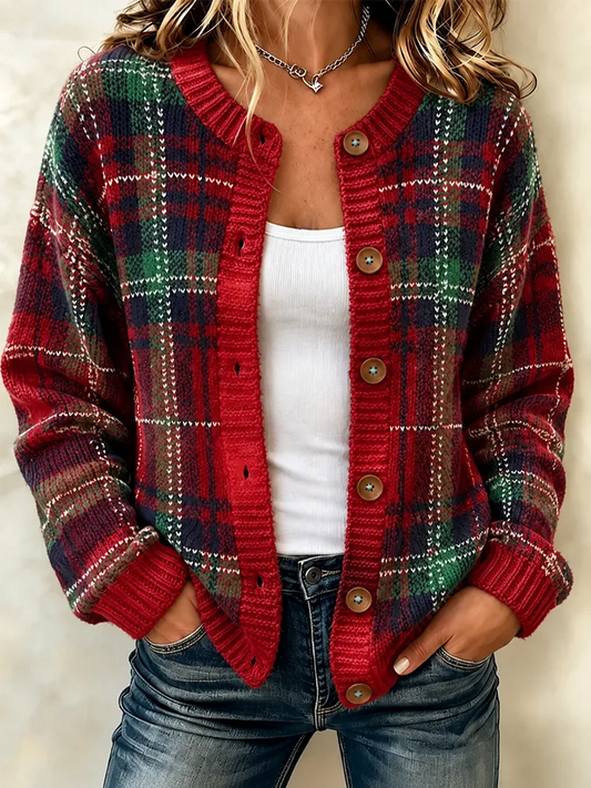 Women'S Christmas Casual Cardigan Wool Sweater