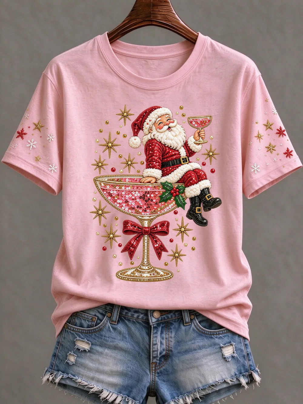 Women'S Christmas Print T-Shirt
