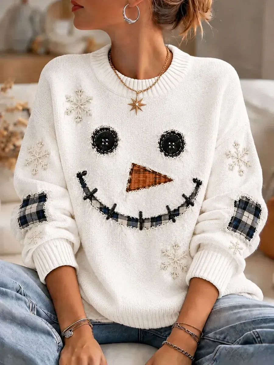 Women'S Snowman Casual Knitted Top