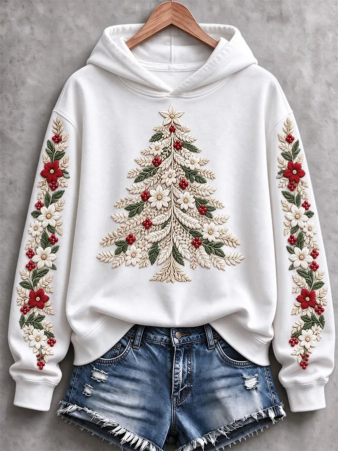 Women'S Christmas Printed Casual Hoodie