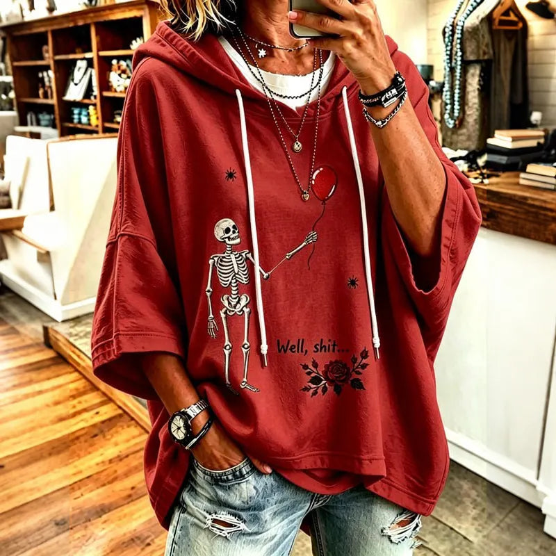 Women's Halloween Well, Shit... Print  Hoodie