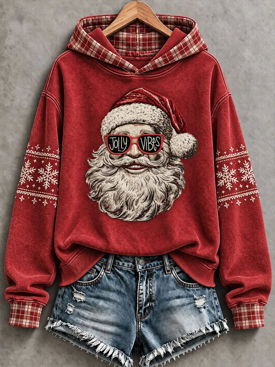 Women'S Christmas Santa Print Hoodie