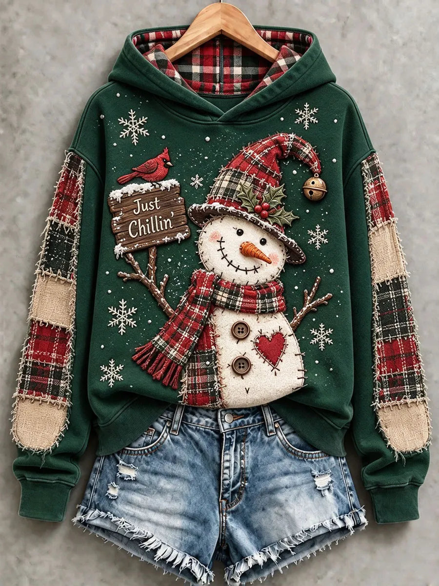 Women'S Christmas Printed Casual Hoodie