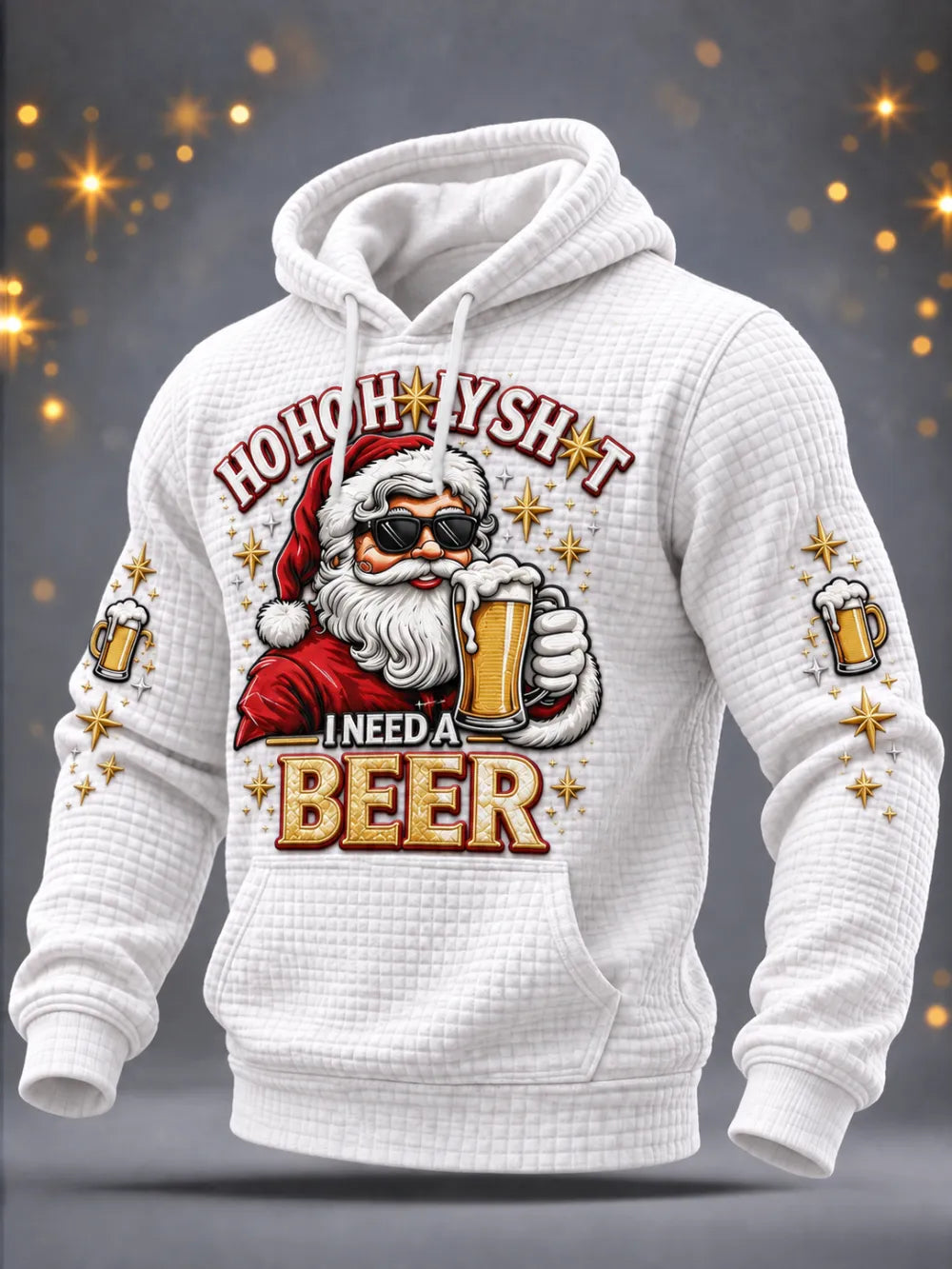 Men'S Christmas Print Casual Hoodie