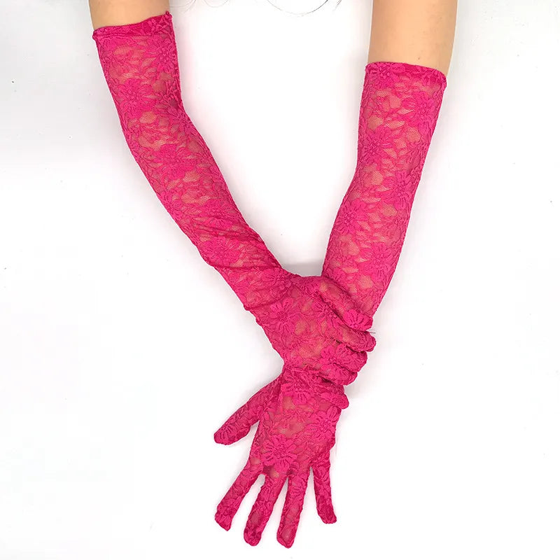 Women's Halloween Witch Cos Lace Gloves