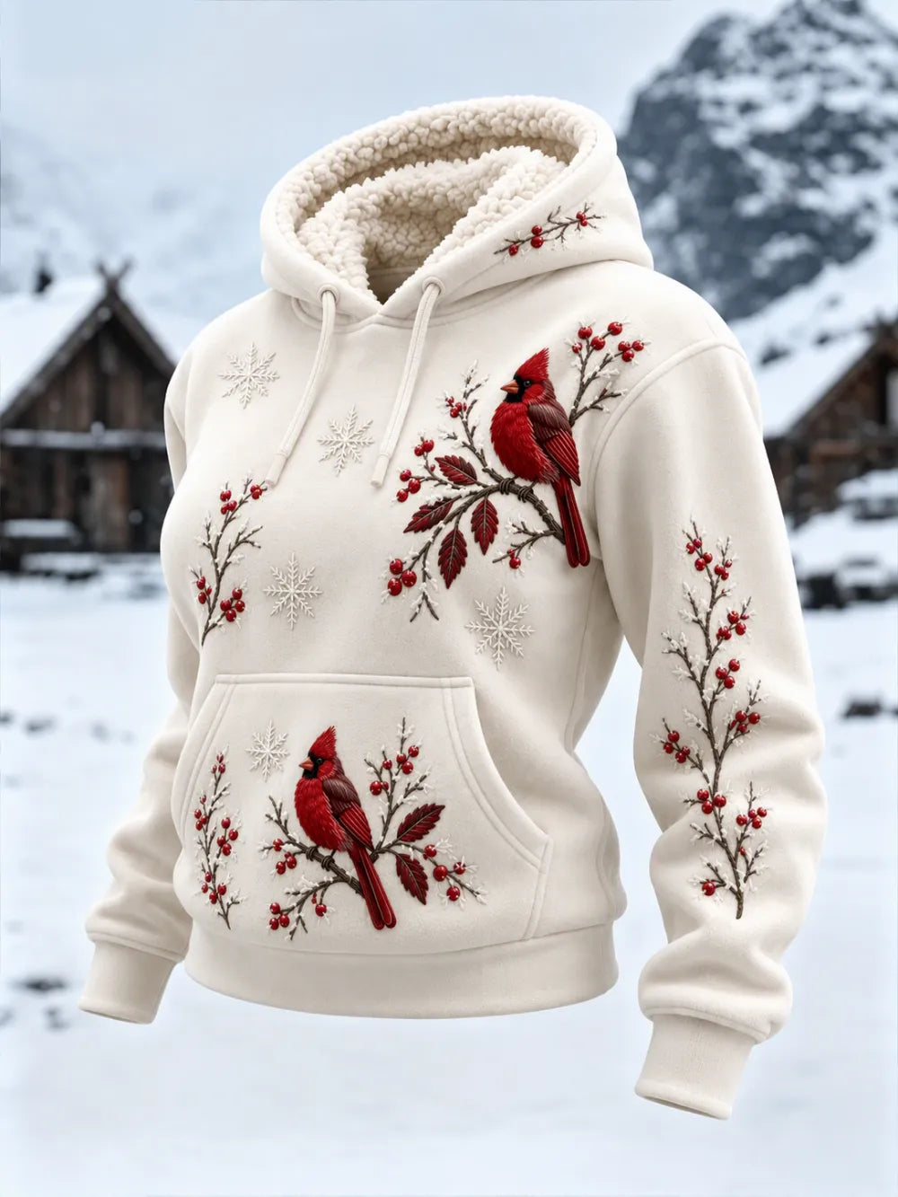Ladies' Christmas Plush Hoodie