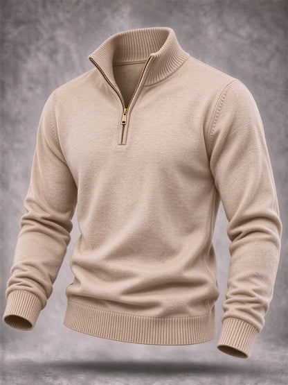 Men'S Knitted Zipper Sweatshirt