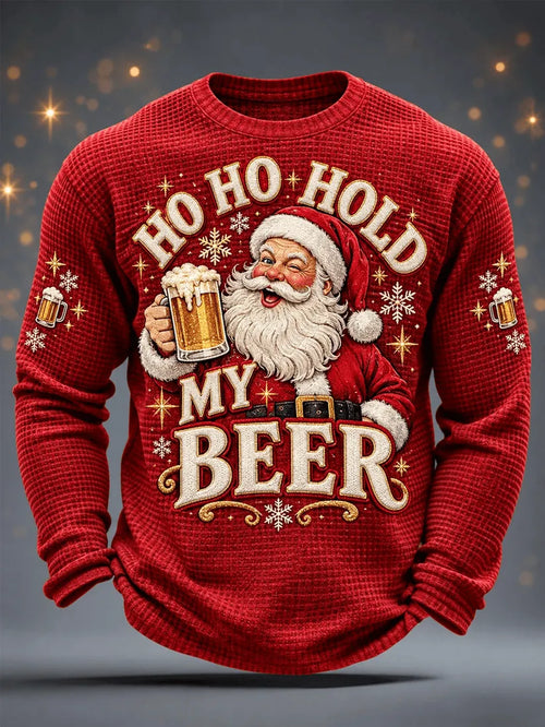 Men'S Christmas Printed Round Neck Casual Top
