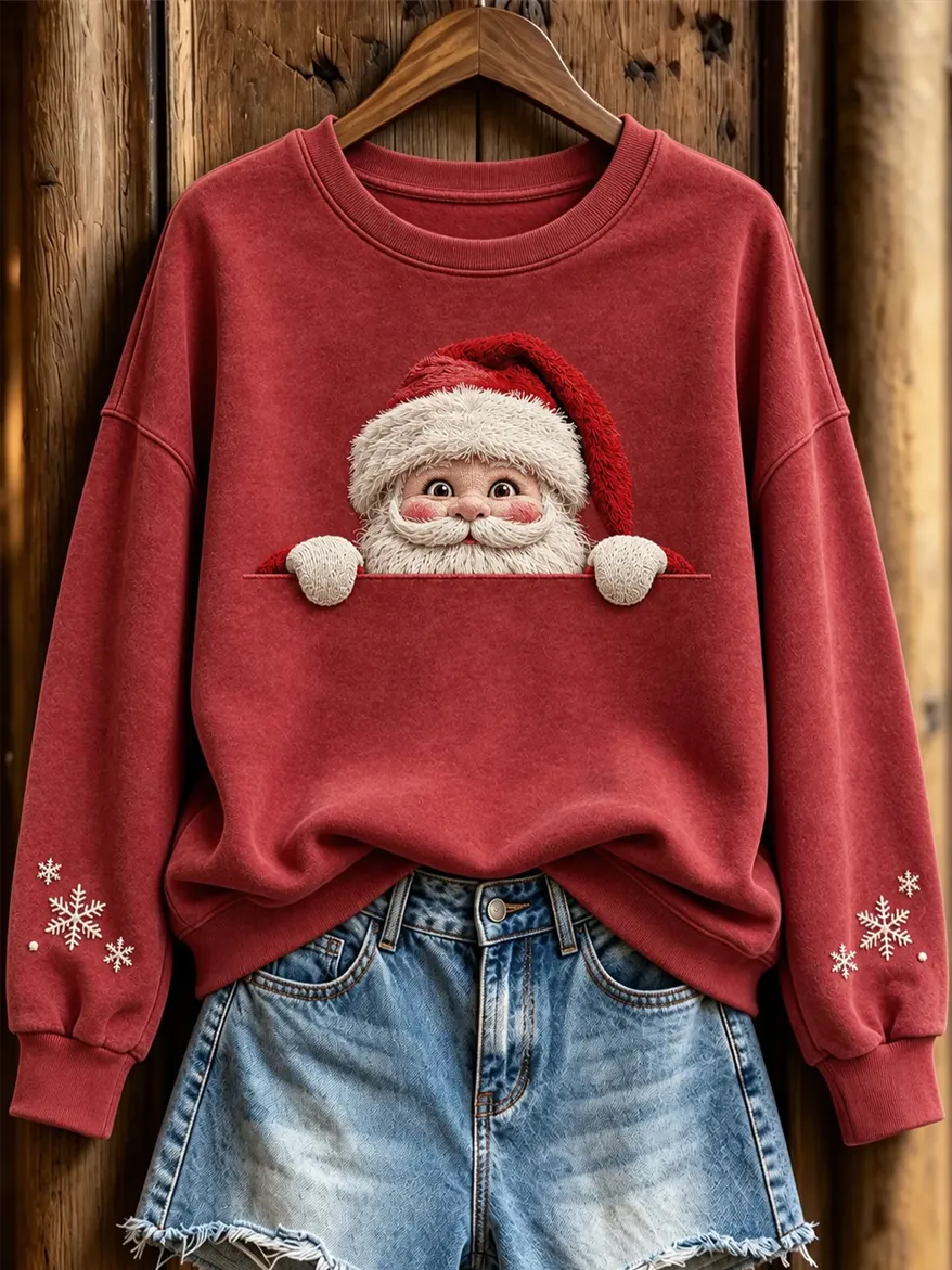 Women'S Retro Christmas  Art Regular Sports Shirt