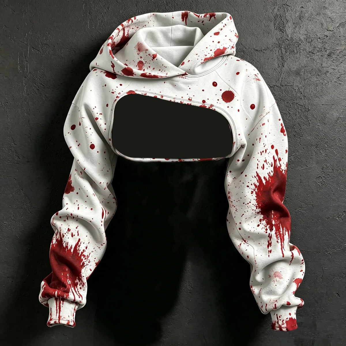 Women's Retro Halloween Bloodstain 'i'm Ok It's Not My Blood' Print Hoodie Two-piece Set