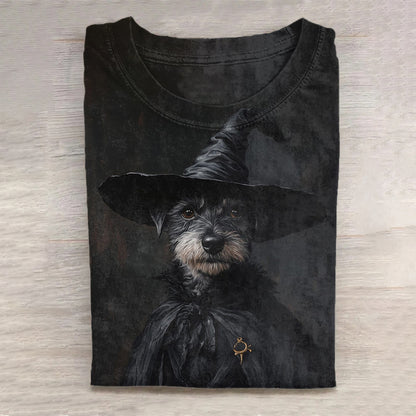 Women's Retro Halloween Dos Art Pattern Casual T-shirt