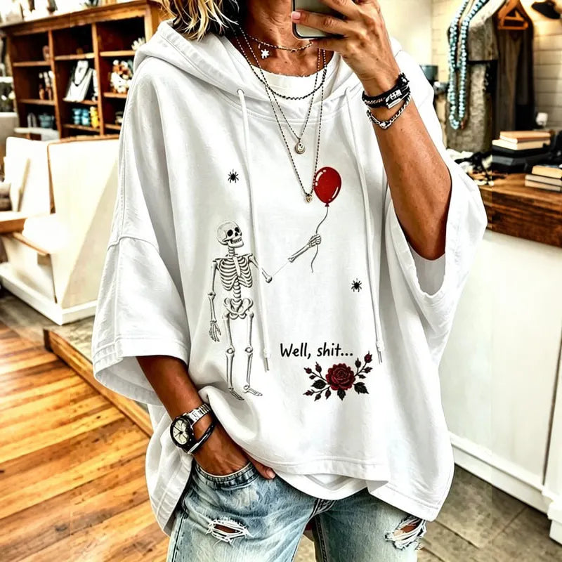Women's Halloween Well, Shit... Print  Hoodie