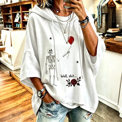 Women's Halloween Well, Shit... Print  Hoodie