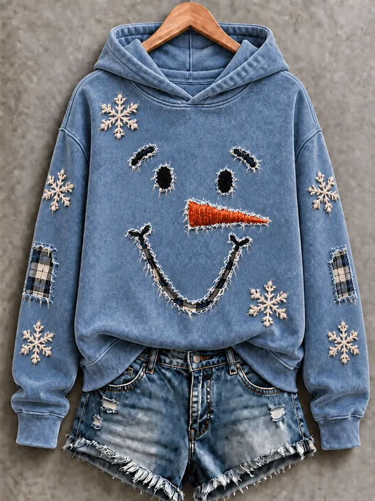 Women's Christmas Printed Casual Hoodie Sweatshirt