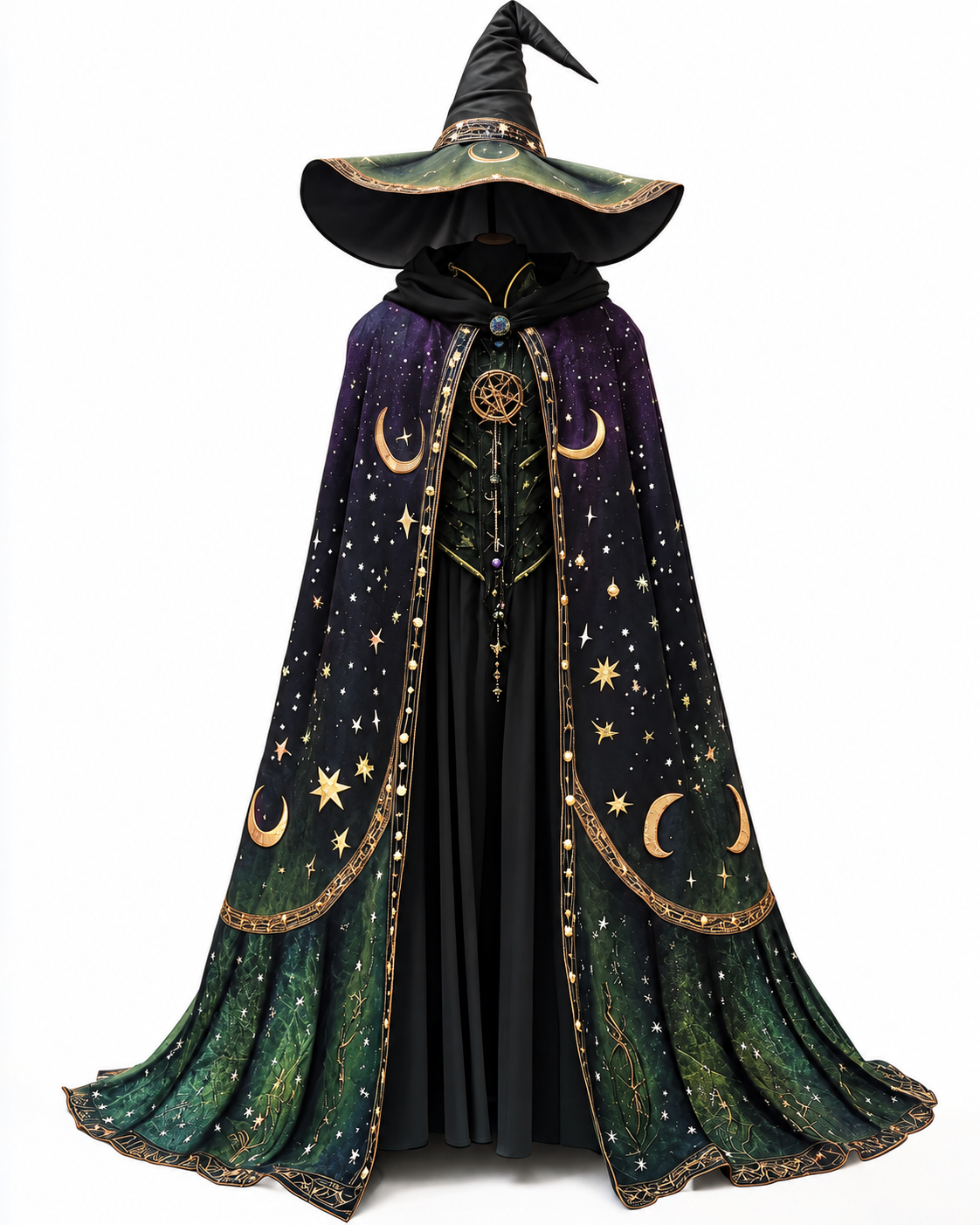 The moon and The stars long wizard cape 8e97