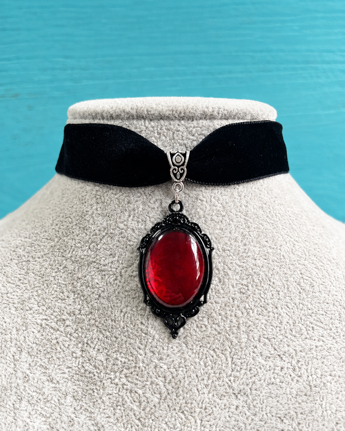 Halloween Gothic Gemstone Pendant Jewelry NecklaceT7HI