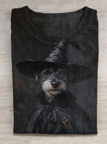 Women's Retro Halloween Dos Art Pattern Casual T-shirt