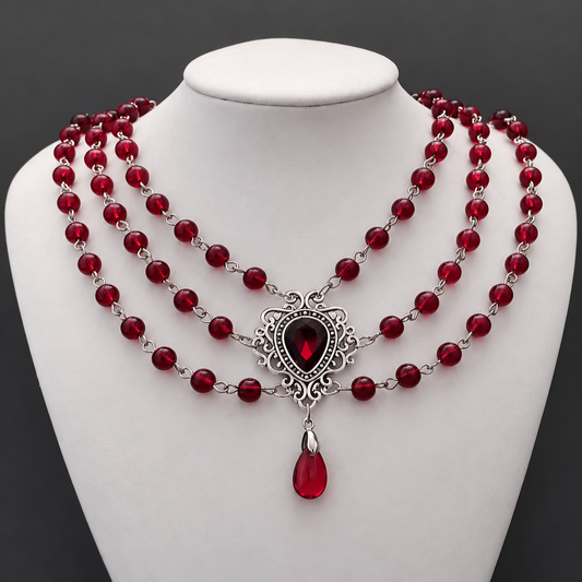 Halloween Gothic Gemstone Pendant Jewelry  3034