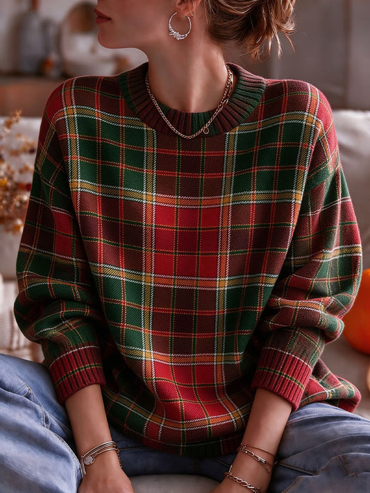 Women's Plaid Printed Casual Sportswear - As shown