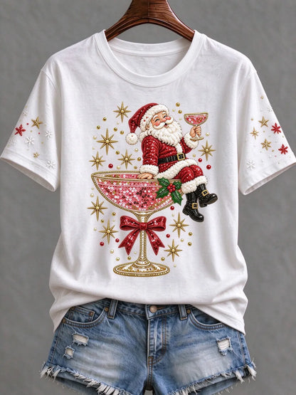 Women'S Christmas Print T-Shirt