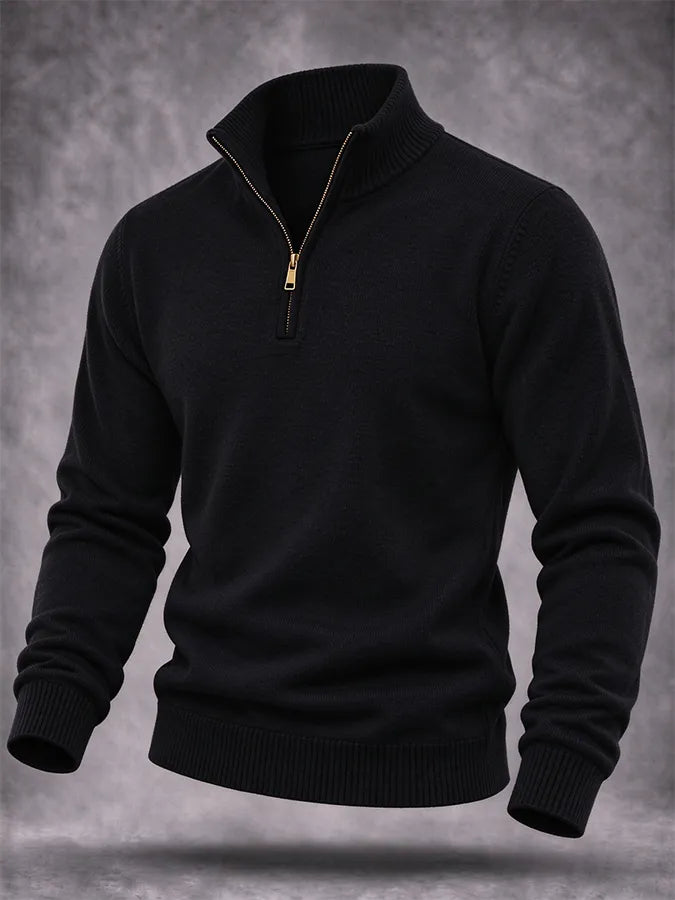 Men'S Knitted Zipper Sweatshirt